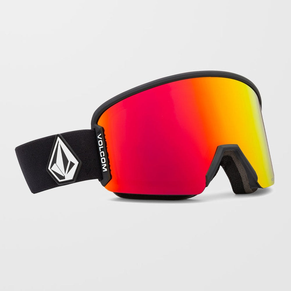 red lens ski goggles Volcom Garden 2 Goggle Matte Black / Red Chrome (+Bonus Lens