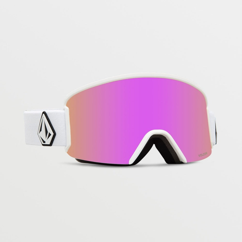 volcom garden goggles Volcom Garden 2 Goggle Matte White / Pink Chrome (+Bonus Lens