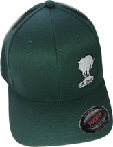 Glacier Ski Shop Signature Logo Flexfit Forest Green Baseball Cap - glacier-ski-shop